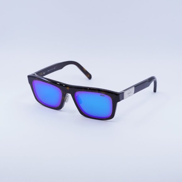 Berluti BL40003U 52X Sunglasses Havana Rectangle Frame, Blue Lenses - Picture 9 of 11